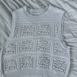 Lucky Brand Gray Knit Tank Top